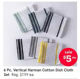Kitchen Stuff Plus 6 Pc. Vertical Harman Cotton Dish Cloth Set offer