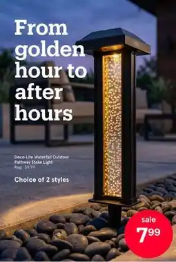Kitchen Stuff Plus Deco Lite Waterfall Outdoor Pathway Stake Light offer