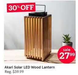 Kitchen Stuff Plus Akari Solar LED Wood Lantern offer