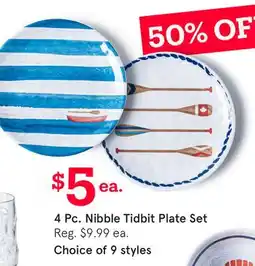 Kitchen Stuff Plus 4 Pc. Nibble Tidbit Plate Set offer