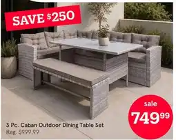 Kitchen Stuff Plus 3 Pc. Caban Outdoor Dining Table Set offer