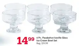 Kitchen Stuff Plus 6 Pc. Pasabahce Iceville Glass Ice Cream Bowl Set offer