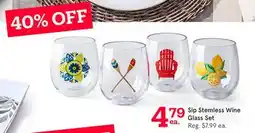 Kitchen Stuff Plus Sip Stemless Wine Glass Set offer