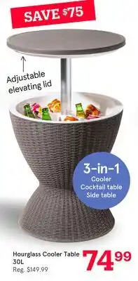 Kitchen Stuff Plus Hourglass Cooler Table offer