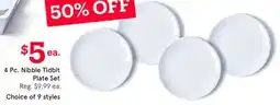 Kitchen Stuff Plus 4 Pc. Nibble Tidbit Plate Set offer