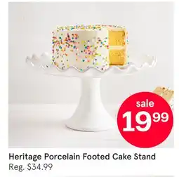 Kitchen Stuff Plus Heritage Porcelain Footed Cake Stand offer