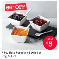 Kitchen Stuff Plus 7 Pc. Slate Porcelain Bowls Set offer