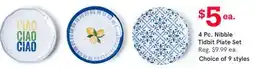 Kitchen Stuff Plus 4 Pc. Nibble Tidbit Plate Set offer