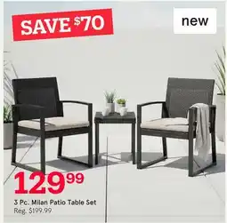 Kitchen Stuff Plus 3 Pc. Milan Patio Table Set offer