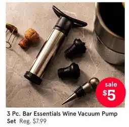 Kitchen Stuff Plus 3 Pc. Bar Essentials Wine Vacuum Pump Set offer