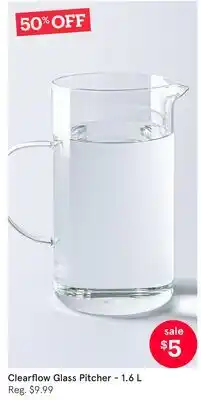 Kitchen Stuff Plus Clearflow Glass Pitcher offer