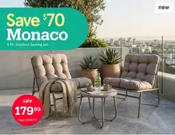 Kitchen Stuff Plus Monaco 3 Pc. Outdoor Seating Set offer