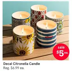Kitchen Stuff Plus Decal Citronella Candle offer