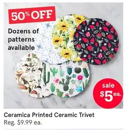 Kitchen Stuff Plus Ceramica Printed Ceramic Trivet offer