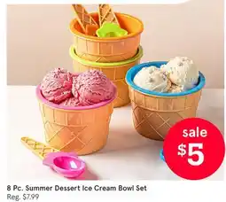 Kitchen Stuff Plus 8 Pc. Summer Dessert Ice Cream Bowl Set offer