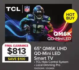 Leon's TCL 65 QM6K Series 4K UHD HDR QD-Mini LED Smart TV with Google TV - 65QM6K offer
