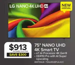 Leon's LG 75 4K Smart NANO UHD NU850 TV - 75NU850BPUA.ACC offer
