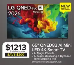 Leon's LG 65 QNED evo AI QNED82 Mini LED 4K webOS TV - 65QNED82BUA.ACC offer