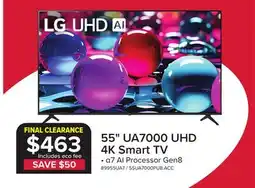 Leon's LG 55 4K Smart UHD TV 2025 - 55UA7000PUB.ACC offer