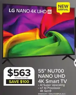 Leon's LG 55 4K Smart NANO UHD NU700 TV - 55NU700BPUA.ACC offer