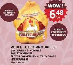 Kim Phat POULET D'AMOURS FROZEN CORNISH HEN - UTILITY GRADE offer