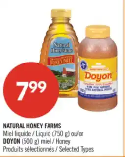 Pharmaprix NATURAL HONEY FARMS Liquid (750 g) or DOYON (500 g) Honey offer