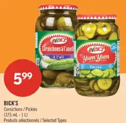 Pharmaprix BICK'S Pickles offer