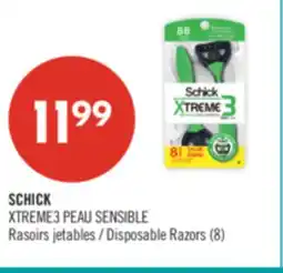Pharmaprix SCHICK XTREME3 PEAU SENSIBLE Disposable Razors offer