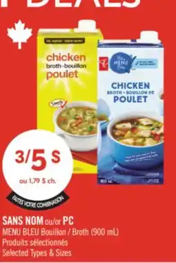 Pharmaprix NO NAME OR PC BLUE MENU Broth offer