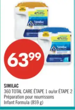 Pharmaprix SIMILAC 360 TOTAL CARE ÉTAPE 1 or ÉTAPE 2 Infant Formula (859 g) offer