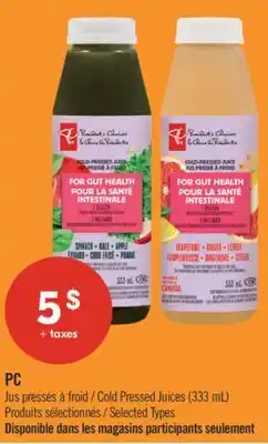 Pharmaprix PC Cold Pressed Juices offer