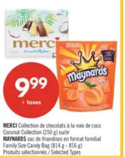 Pharmaprix MERCI Coconut Collection, 250 g or MAYNARDS Family Size Candy Bag 814 g - 816 g offer