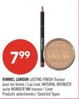 Pharmaprix RIMMEL LONDON LASTING FINISH Traceur Lip Liner, NATURAL BRONZER or WONDER'INK Liner offer