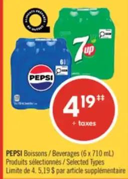 Pharmaprix PEPSI Beverages offer