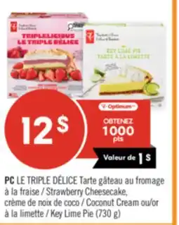 Pharmaprix PC Strawberry Cheesecake, Coconut Cream or Key Lime Pie offer