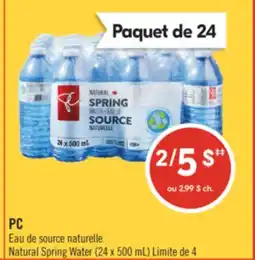 Pharmaprix PC Natural Spring Water offer