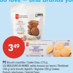Pharmaprix PC Cookie Chips (170 g), Shortbread (200 g) Digestive (300 g) Cookies offer