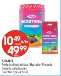 Pharmaprix BIOSTEEL Hydration Products offer