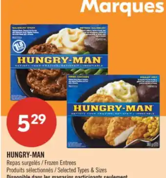 Pharmaprix HUNGRY-MAN Frozen Entrees offer