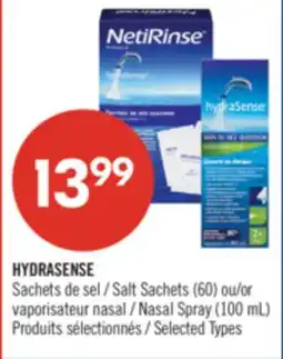 Pharmaprix HYDRASENSE Salt Sachets 60's Nasal Spray offer