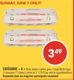 Pharmaprix CATÉGORIE A Large White Eggs offer
