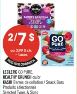 Pharmaprix LECLERC GO PURE, HEALTHY CRUNCH or KASHI Snack Bars offer