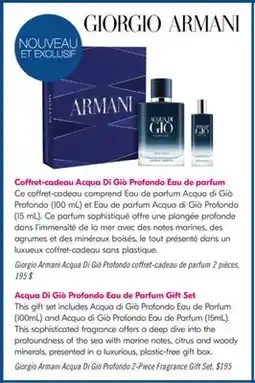 Pharmaprix Acqua Di Giò Profondo Eau de Parfum Gift Set offer
