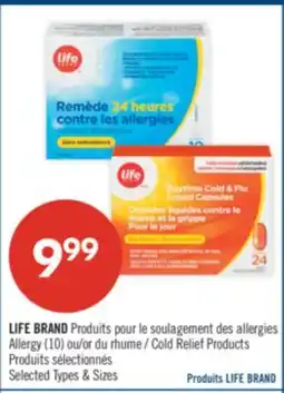 Pharmaprix LIFE BRAND Allergy (10) or Cold Relief Products offer