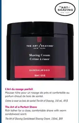 Pharmaprix The Art of Shaving Sandalwood Shaving Cream offer