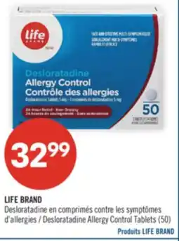 Pharmaprix LIFE BRAND Desloratadine Allergy control tablets 50 offer