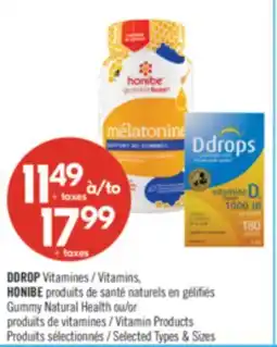 Pharmaprix DDROP Vitamins, HONIBE Gummy Natural Health or Vitamin Products offer