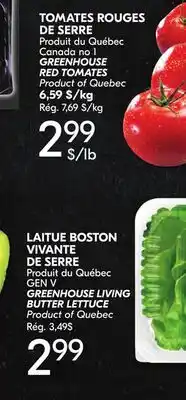 IGA GREENHOUSE RED TOMATES offer