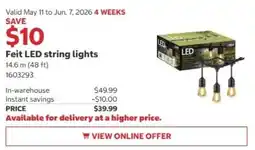 Costco Feit LED string lights offer