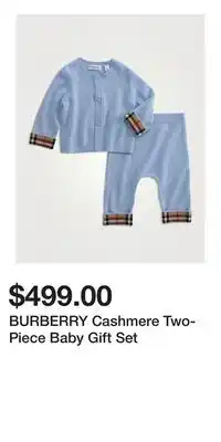 Holt Renfrew BURBERRY Cashmere Two-Piece Baby Gift Set offer